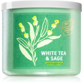 Bath & Body Works White Tea & Sage lumânare parfumată 411 g