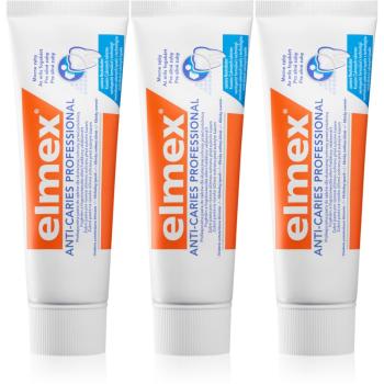 Elmex Anti-Caries Professional pasta de dinti protecție impotriva cariilor 3 x 75 ml