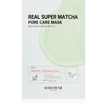 Some By Mi Clinical Solution Super Matcha Pore Care Mask mască textilă de îngrijire pentru a improspata porii si pielea cu aspect obosit 20 g