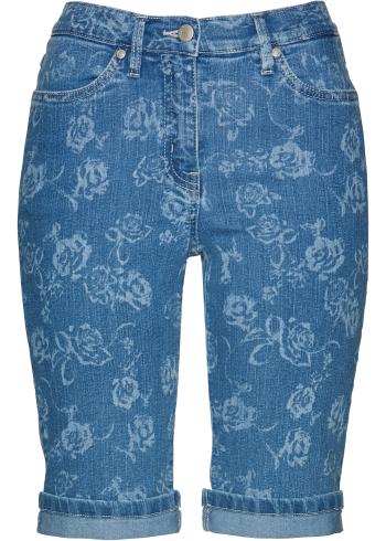 Bermude jeans cu imprimeu