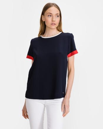 Tommy Hilfiger Crepe Tipped Tricou Albastru