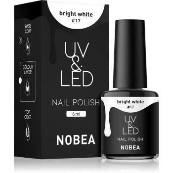 NOBEA UV & LED unghii cu gel folosind UV / lampă cu LED glossy culoare Bright white #17 6 ml