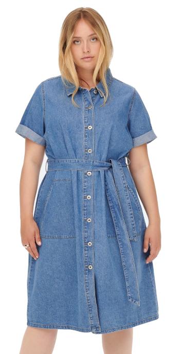 ONLY CARMAKOMA Rochie de damă CARJEN Relaxed Fit 15267446 Medium Blue Denim 4XL