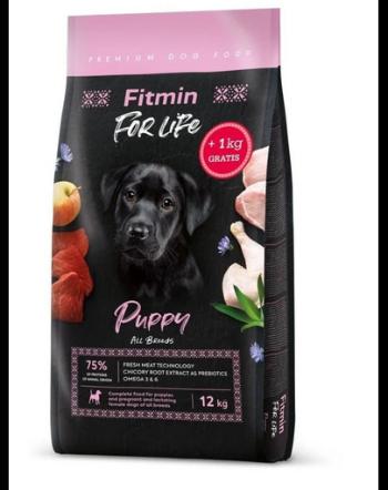 FITMIN Dog For Life Puppy hrană pentru căței 12 + 1 kg