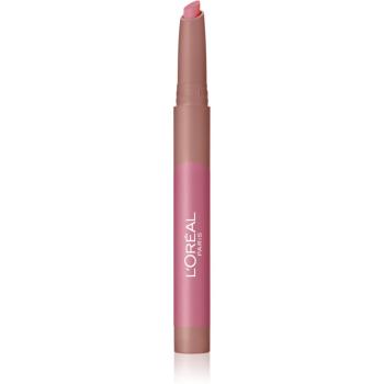 L’Oréal Paris Infallible Matte Lip Crayon ruj in creion cu efect matifiant culoare 102 Caramel Blondie 2.5 g