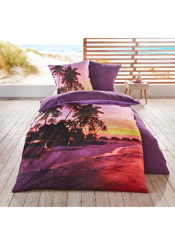 Lenjerie de pat reversibilă cu motiv de plajă