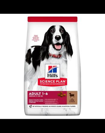 HILL'S Science Plan Canine Adult Medium Lamb &amp; Rice 18 kg Hrana uscata caini de talie medie, cu miel si orez