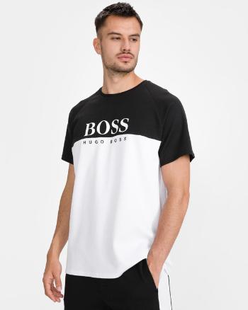 BOSS Loungewear Tricou Negru Alb