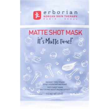 Erborian Shot Mask Its Matte Time! mască textilă hidratantă pentru un aspect mat 15 g