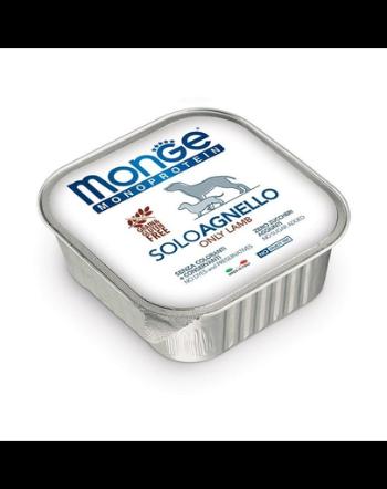 MONGE Solo hrană umedă pentru câini, cu miel 150 g