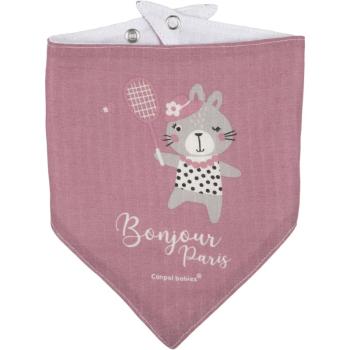 Canpol babies First Muslin Bib Bonjour Paris bavețică Pink 2 buc