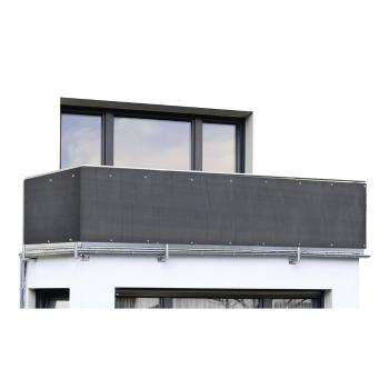 Paravan pentru balcon negru din plastic 500x85 cm – Maximex