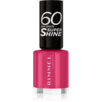 Rimmel 60 Seconds Super Shine lac de unghii culoare 323 Funtime Fuchsia 8 ml