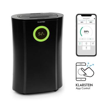 Klarstein DryFy Pro Connect, dezumidificator de aer, WiFi, compresie, 20 l / d, 20 m², 370 W, negru