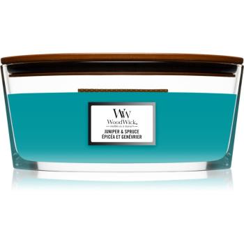 Woodwick Juniper & Spruce lumânare parfumată 453,6 g