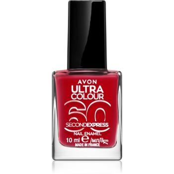 Avon Ultra Colour 60 Second Express lac de unghii cu uscare rapida culoare Lightening Red 10 ml