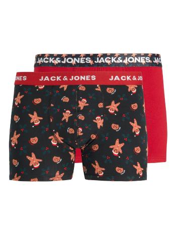 Jack&Jones 2 PACK - boxeri pentru bărbați JACDASH 12223105 Black Scarlet sage S