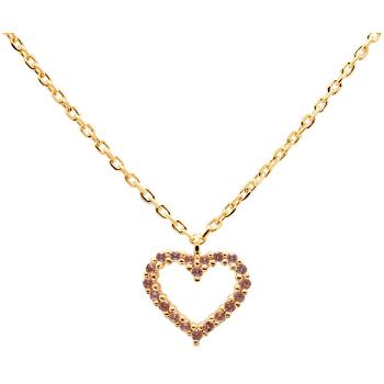 PDPAOLA Colier delicat aurit cu pandantiv în formă de inimă Lavender Heart Gold CO01-224-U (lanț, pandantiv)