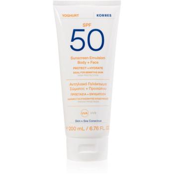 Korres Yoghurt lotiune pentru bronzat cu efect de hidratare SPF 50 200 ml