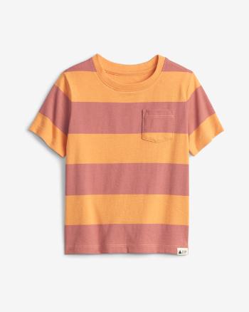 GAP Stripe Tricou pentru copii Roșu Portocaliu