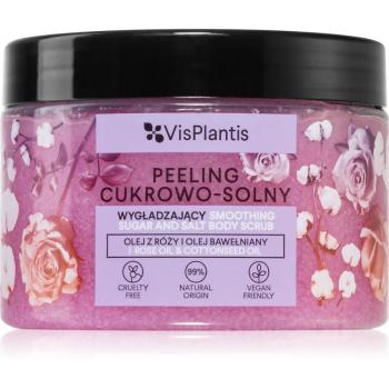 Vis Plantis Herbal Vital Care Rose & Cottonseed Oil exfoliant de corp pentru matifiere 350 g