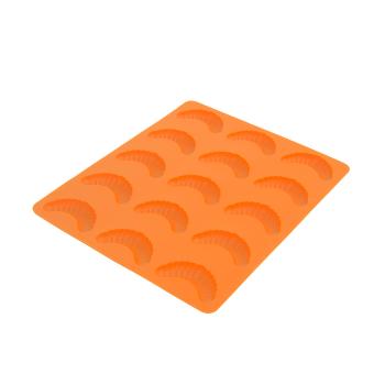 Forma din silicon Cornulete pentru 15 buc. - portocaliu - Mărimea 24,5x21x1,2cm