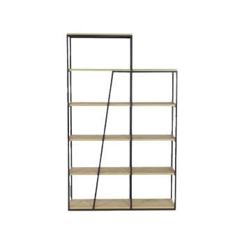 Bibliotecă cu aspect de lemn de stejar 110x178 cm Pal – Kalune Design