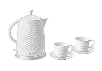 Concept Ceainic ceramic de 1,5 litri, cu două cești și farfurioare GRATUIT - RK-0040