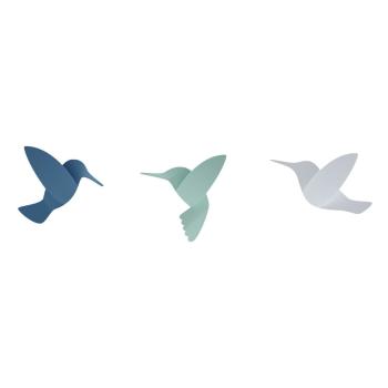 Set 3 autocolante 3D de perete Umbra Hummingbird, albastru