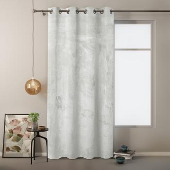 Draperie cu suprafață de catifea AmeliaHome Velvet, 140 x 245 cm, alb