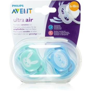 Philips Avent Soother Ultra Air 6-18 m suzetă Rabbit/Hedgehog 2 buc