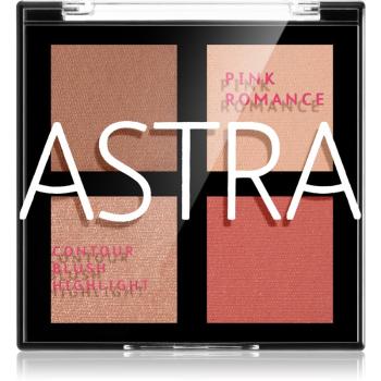 Astra Make-up Romance Palette Patela pentru conturul fetei facial culoare 02 Pink Romance 8 g