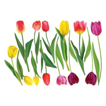 Set autocolante pentru perete Ambiance Colorful Tulips