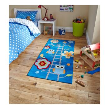 Covor Think Rugs Hong Kong Blue, 70 x 140 cm, albastru