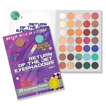 RUDE® Cosmetics Paletă cu 35 farduri de ochi Return of the Jet Book 4(35 Eyeshadow Palette) 52,5 g