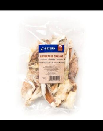 PETMEX Recompensa dentara caini urechi iepure cu blana 100 g