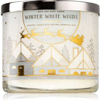Bath & Body Works Winter White Woods lumânare parfumată 411 g