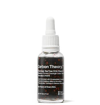 Carbon Theory Ser detoxifiant de noapte Charcoal, Tea Tree Oil & Vitamin E Breakout Control (Overnight Detox Serum) 30 ml