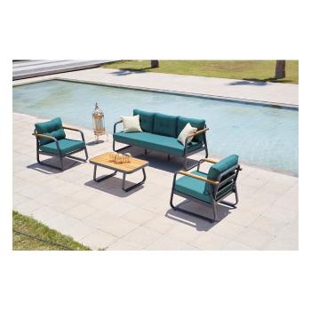 Set mobilier de grădină în culoarea petrolului pentru cinci persoane Rio – Floriane Garden