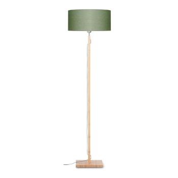 Lampadar din lemn de bambus Good&Mojo Fuji, abajur verde