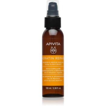 Apivita Keratin Repair Nourish Repair Hair Oil ulei pentru par pentru păr uscat și deteriorat 100 ml