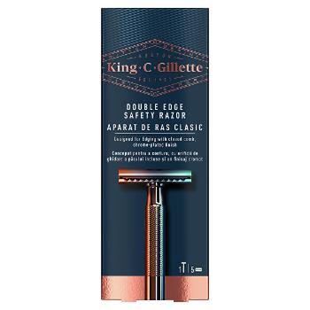Gillette Aparat de ras King(Double Edge Safety Razor) + lame 5 buc