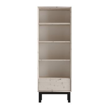 Bibliotecă de copii albă din lemn de pin 64x180 cm Country – Pinio