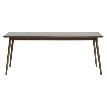 Masă de dining maro extensibilă cu blat cu aspect de lemn de stejar 190x90 cm Barrali – Unique Furniture