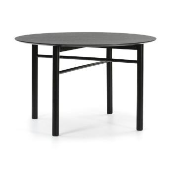 Masă dining rotundă Teulat Junco, ø 120 cm, negru