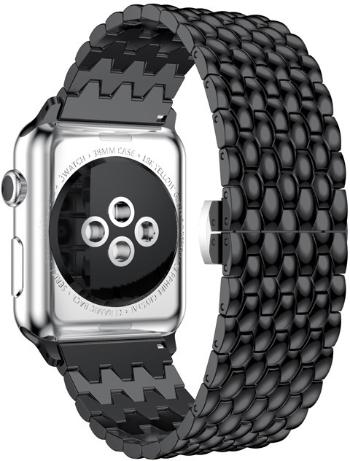 4wrist Brățară din oțel cu model dragon pentru Apple Watch 38/40/41 mm - Black