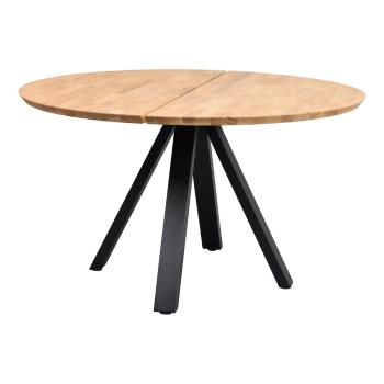 Masă de dining natural  rotundă cu blat din lemn de stejar ø 130 cm Carradale – Rowico