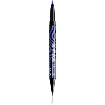 NYX Professional Makeup Beetlejuice Pinstripe Duo Liner tus de ochi 2 in 1 culoare 02 Purple Chrome 0,5 ml