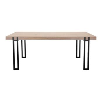 Masă de dining în culoare naturală cu blat cu aspect de lemn de stejar 90x160 cm Azuma – Støraa