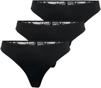 ONLY PACK 3 - tanga pentru femei ONLCHLOE 15275733 Black XS